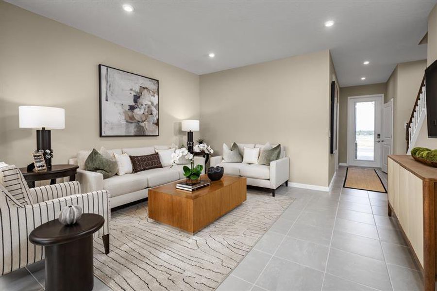 Furnished interior view inside a new home in Pine Pointe at Astonia, Davenport (Image 5).