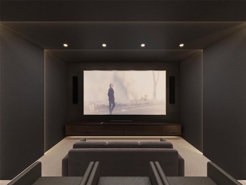 Cinema with recessed lighting Cinema with recessed lighting