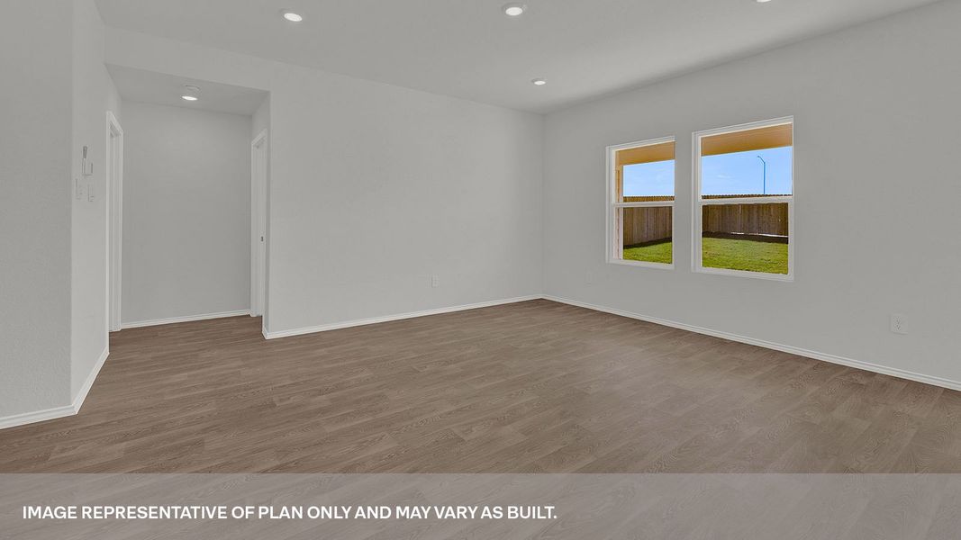 Representative unfurnished interior of a home built from the The Bellvue by D.R. Horton in Arroyo Ranch, Seguin (Image 24). Representative unfurnished interior of a home built from the The Bellvue by D.R. Horton in Arroyo Ranch, Seguin (Image 24).