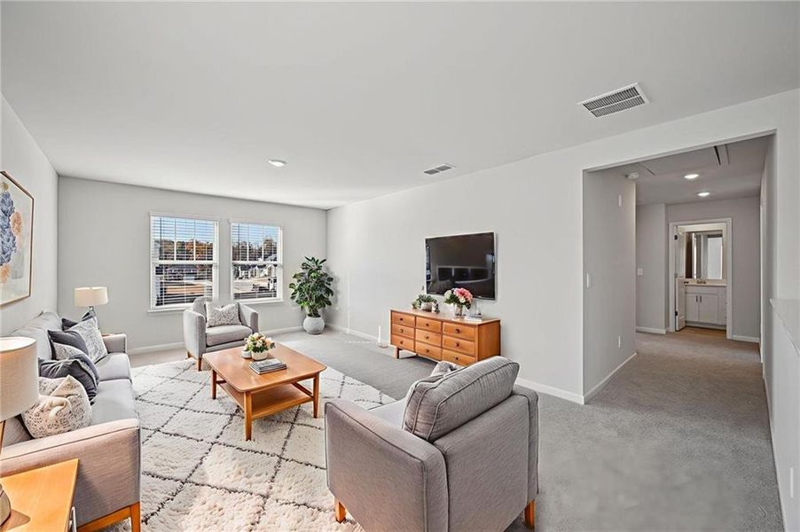Furnished interior view inside a new home in Creekside at Oxford Park, Fairburn (Image 9).