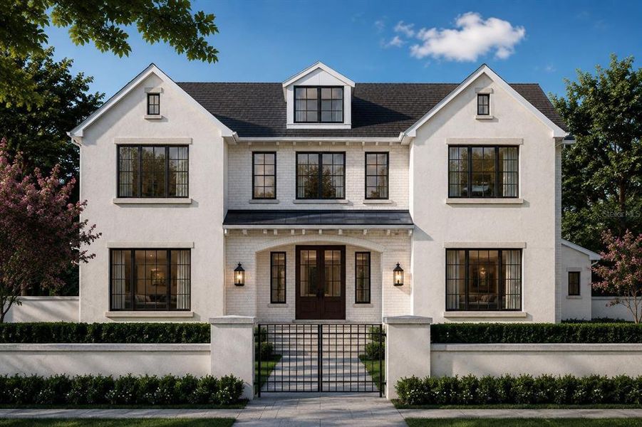 Front exterior of a new home in , Winter Park, FL, highlighting curb appeal (Image 11). Front exterior of a new home in , Winter Park, FL, highlighting curb appeal (Image 11).