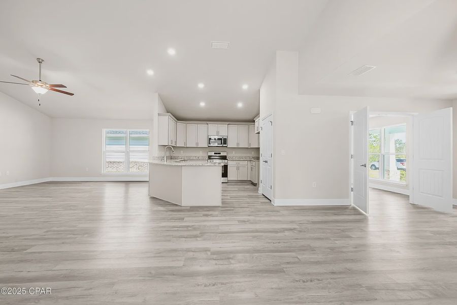 Representative unfurnished interior of a home built from the 2101 by Adams Homes in Alden Springs, Defuniak Springs (Image 12). Representative unfurnished interior of a home built from the 2101 by Adams Homes in Alden Springs, Defuniak Springs (Image 12).