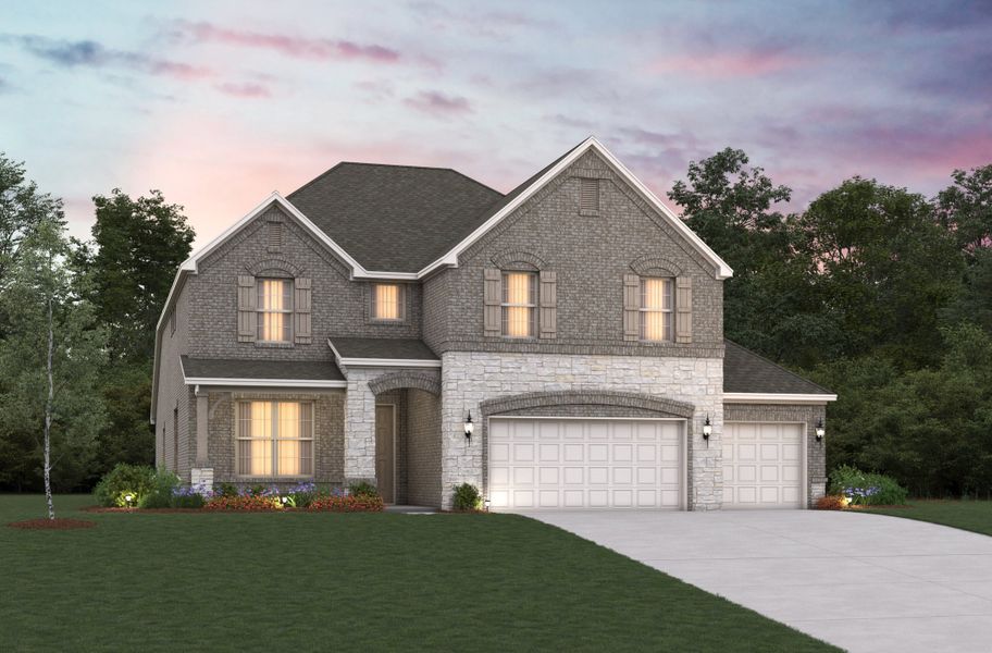 Representative exterior photo of a completed home built from the Blackburn by Beazer Homes in Lovers Landing, Forney, TX (Image 19). Representative exterior photo of a completed home built from the Blackburn by Beazer Homes in Lovers Landing, Forney, TX (Image 19).