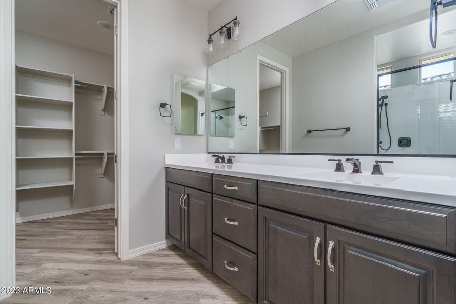 Furnished interior in a model home at Calistoga at Estrella Commons in Goodyear (Image 30). Furnished interior in a model home at Calistoga at Estrella Commons in Goodyear (Image 30).