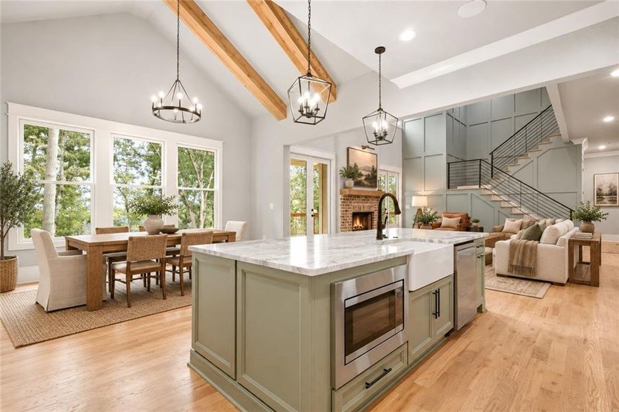 Furnished interior view inside a new home in , Flowery Branch (Image 21).