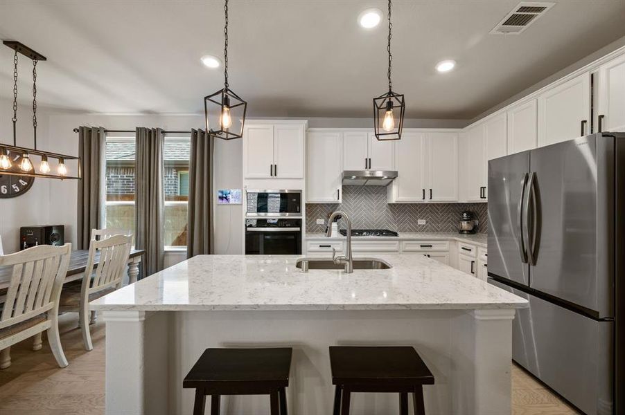 Furnished interior view inside a new home in , Justin (Image 12).