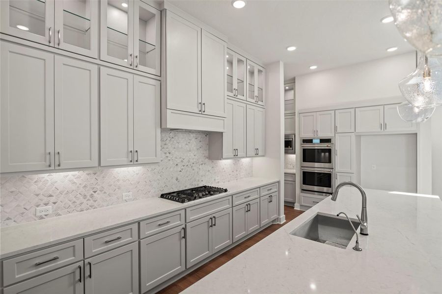 Furnished interior view inside a new home in Bridgeland, Cypress (Image 4). Furnished interior view inside a new home in Bridgeland, Cypress (Image 4).