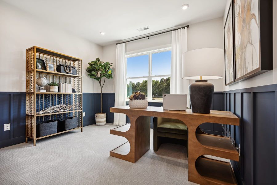 Representative furnished interior of a home built from the Torrence by Tri Pointe Homes in Seven Oaks, Belmont (Image 27).