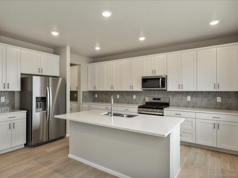 Furnished interior view inside a new home in Buffalo Highlands: The Canyon Collection, Commerce City (Image 10). Furnished interior view inside a new home in Buffalo Highlands: The Canyon Collection, Commerce City (Image 10).