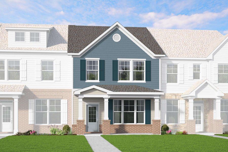 Representative exterior photo of a completed home built from the Kennington by McKinley Homes in Kinsley, Wake Forest, NC (Image 5). Representative exterior photo of a completed home built from the Kennington by McKinley Homes in Kinsley, Wake Forest, NC (Image 5).