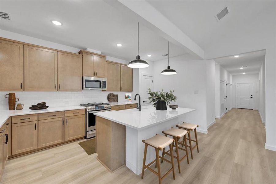 Furnished interior view inside a new home in Aspire at Noble Ridge, Howe (Image 26).