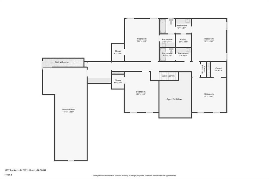 2D floor plan layout of this home in , Lilburn, GA (Image 6).