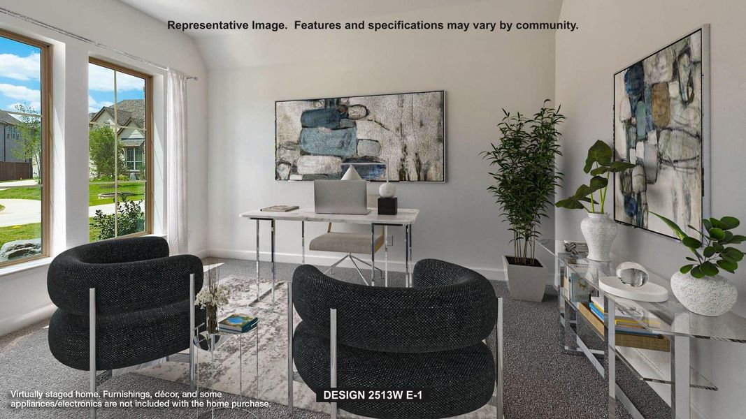 Furnished interior view inside a new home in Bridgeland 50', Cypress (Image 6).