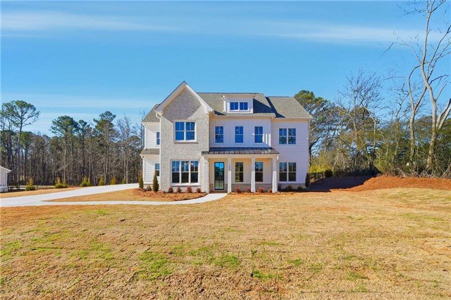 Front exterior of a new home in , Marietta, GA, highlighting curb appeal (Image 33).