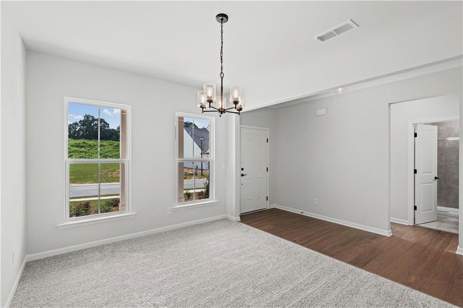 Spacious, unfurnished interior of a new home in Reunion, Flowery Branch (Image 14). Spacious, unfurnished interior of a new home in Reunion, Flowery Branch (Image 14).