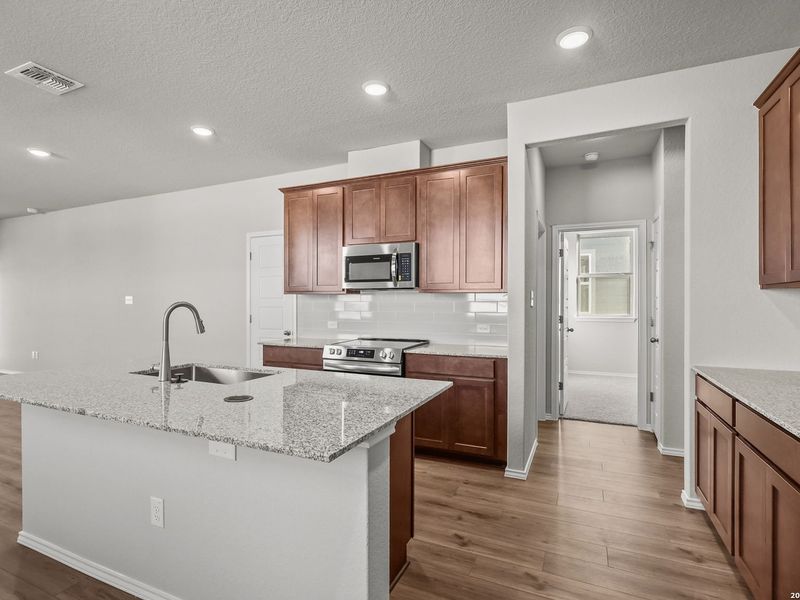 Furnished interior view inside a new home in Applewhite Meadows, San Antonio (Image 9). Furnished interior view inside a new home in Applewhite Meadows, San Antonio (Image 9).