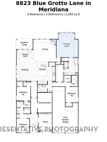 2D floor plan layout of this home in Meridiana: 65ft. lots, Manvel, TX (Image 3). 2D floor plan layout of this home in Meridiana: 65ft. lots, Manvel, TX (Image 3).