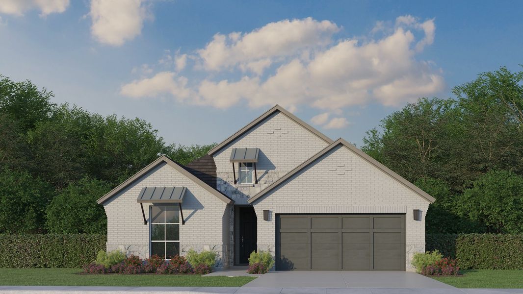 Plan 1530 Elevation C with Stone Plan 1530 Elevation C with Stone