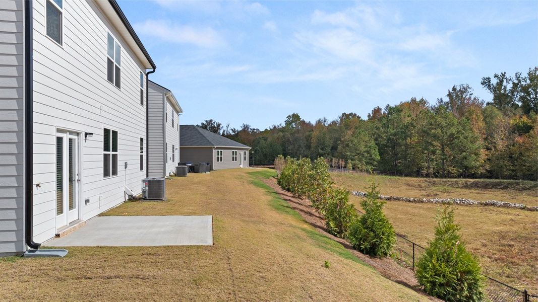 Front exterior of a new home in Locust Grove Station - Cedar Ridge, Locust Grove, GA, highlighting curb appeal (Image 19).