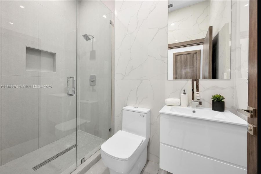 Furnished interior view inside a new home in , Miami (Image 11).