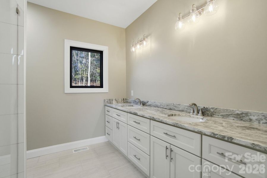 Double Sink Vanity in Master Bath