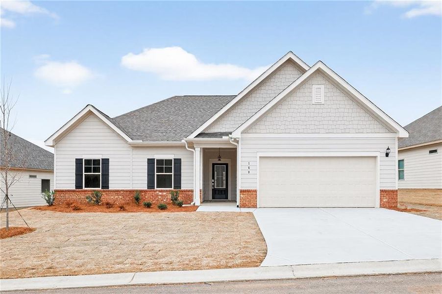 Front exterior of a new home in , Homer, GA, highlighting curb appeal (Image 21). Front exterior of a new home in , Homer, GA, highlighting curb appeal (Image 21).