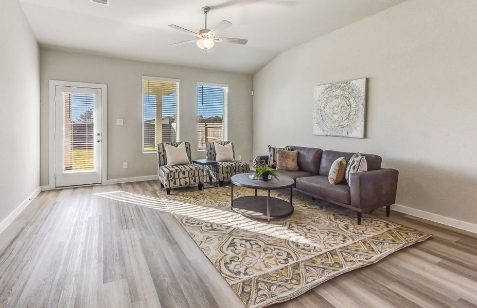 Furnished interior view inside a new home in Sundance Cove - Premier Series, Crosby (Image 9).