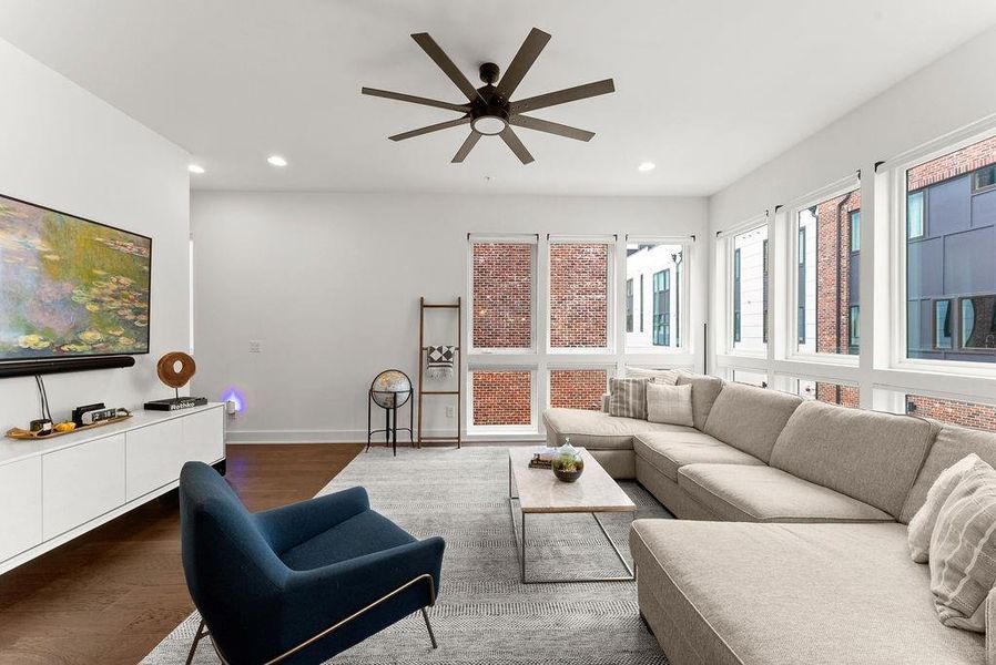 Furnished interior view inside a new home in , Atlanta (Image 16). Furnished interior view inside a new home in , Atlanta (Image 16).