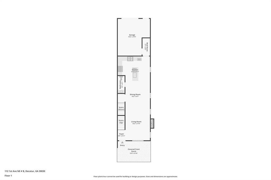 2D floor plan layout of this home in , Decatur, GA (Image 7).