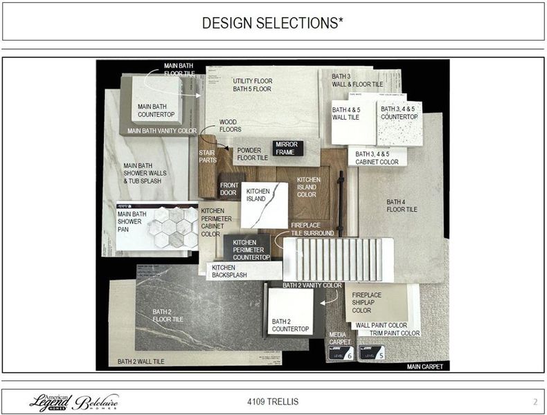 Representative photos for design selections for 4109 Trellis