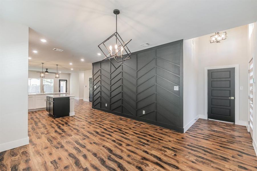 Foyer featuring dark hardwood / wood-style floors