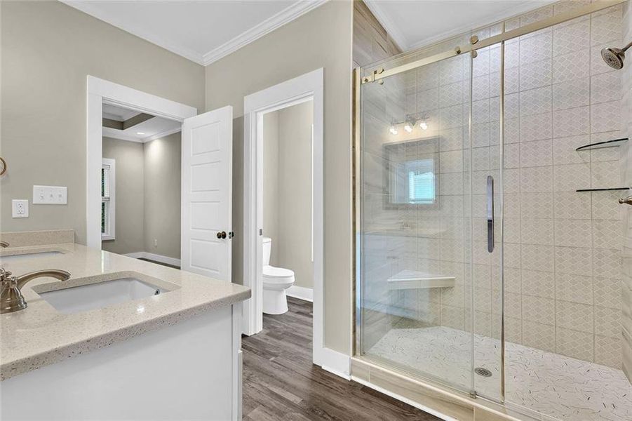 Furnished interior view inside a new home in , Macon (Image 17).