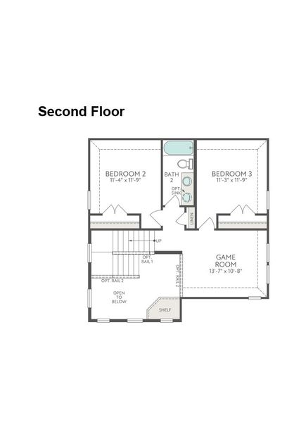2D floor plan layout for the Avery by Tri Pointe Homes in Prairie Collection at The Meadows, Krum, TX (Image 4). 2D floor plan layout for the Avery by Tri Pointe Homes in Prairie Collection at The Meadows, Krum, TX (Image 4).