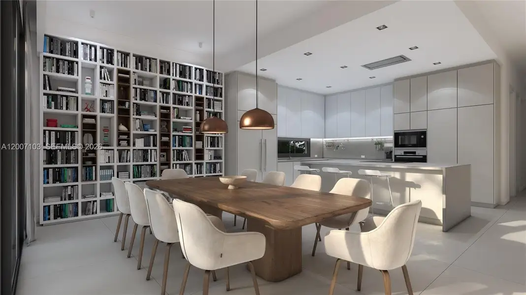 Furnished interior view inside a new home in , Miami (Image 8).