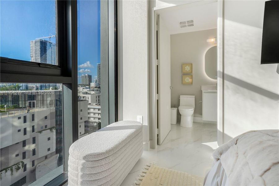 Furnished interior view inside a new home in , Miami (Image 47).