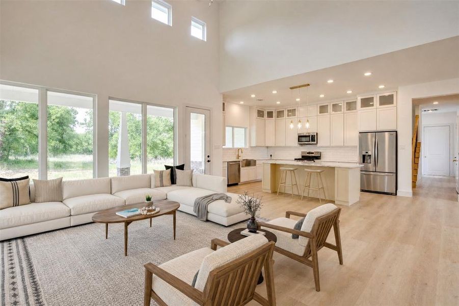 Furnished interior view inside a new home in , Sunset (Image 15).