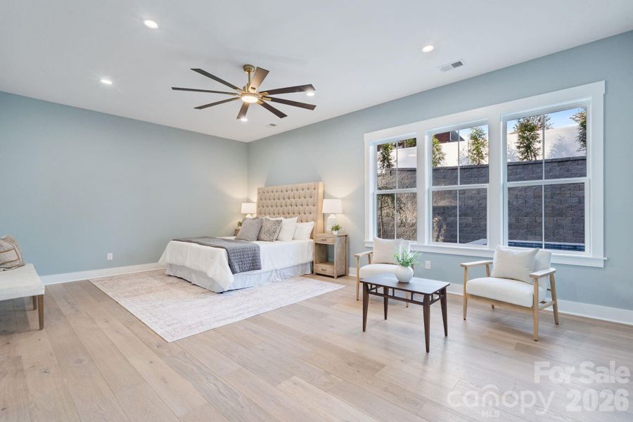 Enough room for seating area with views of the pool