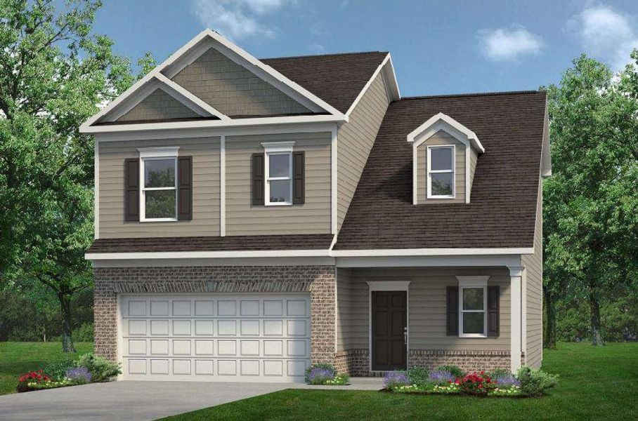 Front exterior of a new home in Varnell Preserve, Dalton, GA, highlighting curb appeal (Image 1). Front exterior of a new home in Varnell Preserve, Dalton, GA, highlighting curb appeal (Image 1).