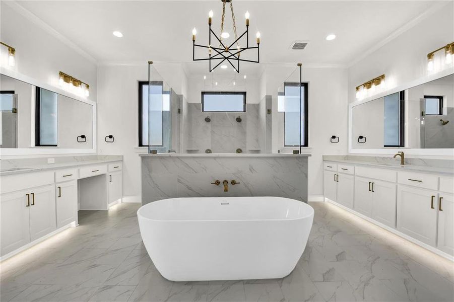 Furnished interior view inside a new home in , Aledo (Image 30).