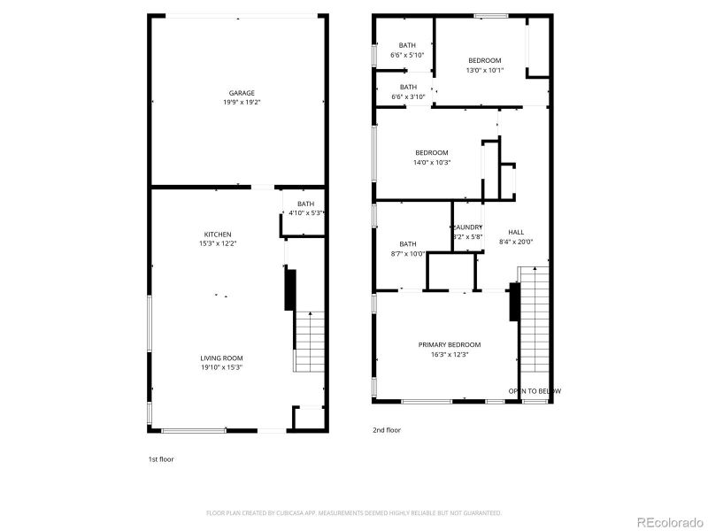 2D floor plan layout of this home in Whisper Village, Arvada, CO (Image 3).