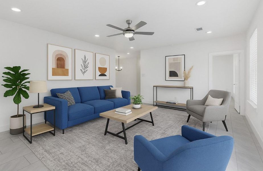 Furnished interior view inside a new home in , Prairie View (Image 18). Furnished interior view inside a new home in , Prairie View (Image 18).