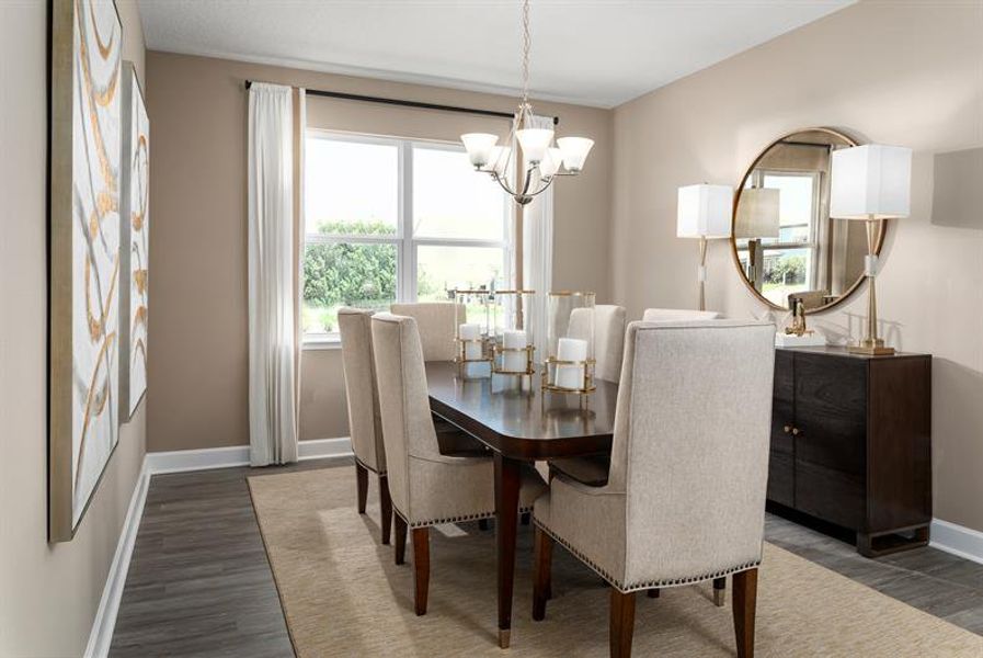 Representative furnished interior of a home built from the Rochelle by Ryan Homes in Bellaviva, Auburndale (Image 9).