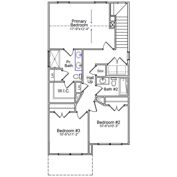2D floor plan layout of this home in Braxton Place, Moore, SC (Image 3).