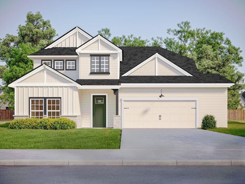 Representative exterior photo of a completed home built from the The Verdin by RED GABLE HOMES in The Gables At Tioga, Tioga, TX (Image 4).