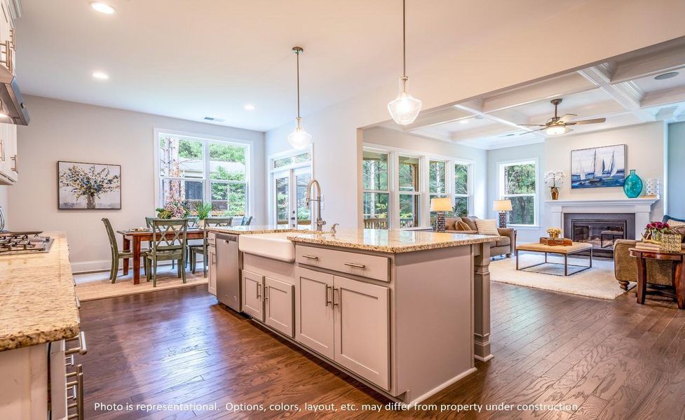 Representative furnished interior of a home built from the Muirfield by Greybrook Homes in Edmunds Farm, Clover (Image 37).