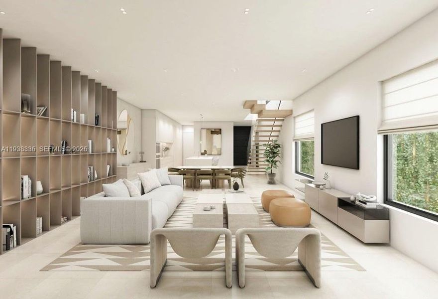 Furnished interior view inside a new home in , Fort Lauderdale (Image 11).