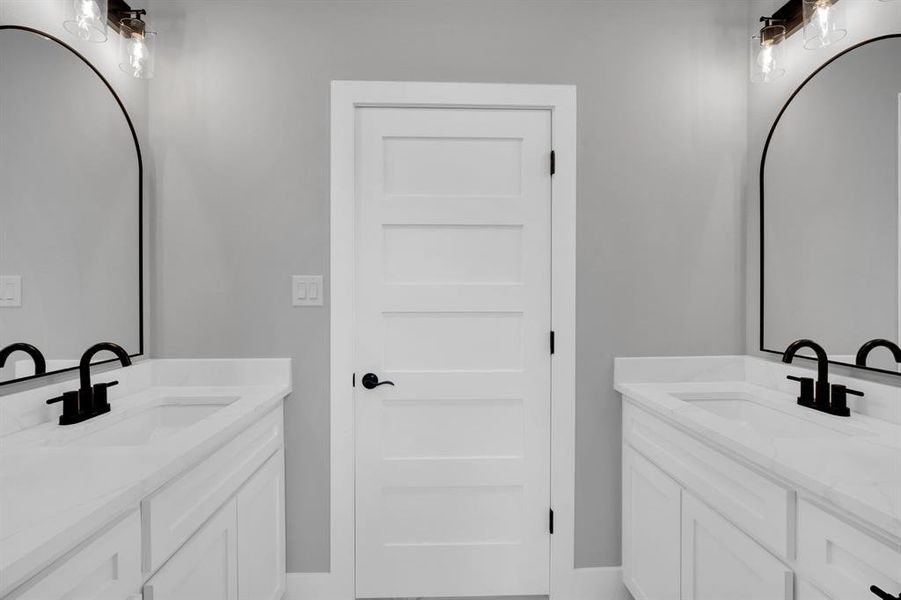 Bathroom with double vanity