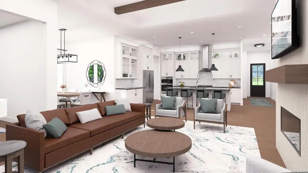 Furnished interior view inside a new home in Ventana - 60', Bulverde (Image 4).