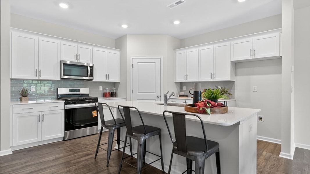 Furnished interior view inside a new home in The Townes at Anderson Farm, Wendell (Image 3).