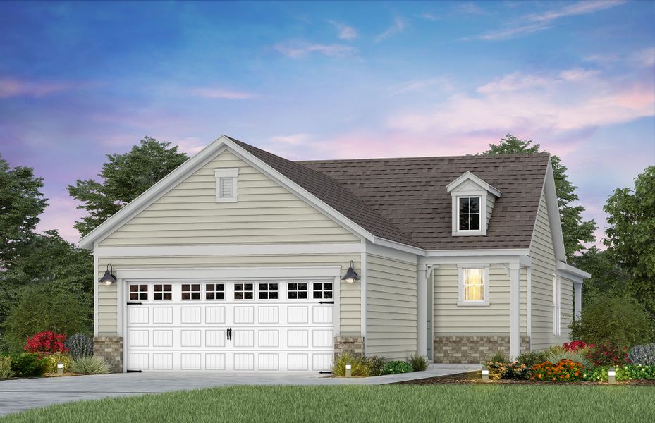 Representative exterior photo of a completed home built from the Alpine by Del Webb in Del Webb Wilmington at Mallory Creek, Leland, NC (Image 21).